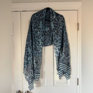 NWT Kinross Cashmere Leopard Scarf